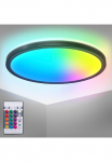 B.K.Licht LED lubinis &scaron;viestuvas &raquo;BK_PL1553 RGBW lubinis &scaron;viestuvas LED Panel su spalvos pokyčiai Dimmbar&laquo; LED-Modul 1 Stk. Neutralwei&szlig; Ultraflach su Backlight su Nuotolinis ap&scaron;vietimo pultas juoda spalva 29x3 cm (DxH)
