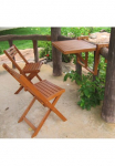 Garden Pleasure Pakabinamas balkono stalas pakabinamas balkono stalas &raquo;BERKELEY&laquo; rinkinys 3 Stk. dalys Eukalyptus klappbar 60x40cm 2 kėdė braun