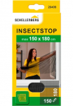 SCHELLENBERG Fliegengitter-Gewebe &raquo;Insektenschutz ir M&uuml;ckenschutz dėl langas be bohren&laquo; rinkinys 1 Stk. dalys ir Befestigungsband 150 x 180 cm anthrazit ir wei&szlig;