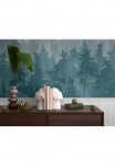 living walls Fototapetas &raquo;Wallpanel Tapetai Wandpaneele Motivtapete Wald Landhaus&laquo; matinis strukturiert tapetai Holz-Optik dėl miegamojo kambario baldai K&uuml;che Wohnzimmer Wandpaneele