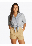 Tommy Jeans Tommy Džinsai Mar&scaron;kinėliai &raquo;TJW CRP LINEN SS SHIRT&laquo; su užsėgama ki&scaron;enė Logostickerei