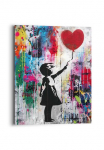 Reinders! Paveikslas &raquo;Graffiti-Ballon&laquo; Teenager Zimmer - Inspiriert von Banksy - Mehrfarbig - MDF -Street Art