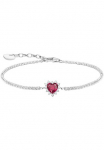 THOMAS SABO Аpyrankė &raquo;Romance Herz-Armband&laquo; su Rubin (synth.) Zirkonia (synth.)