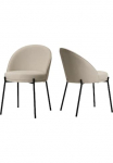 LeGer Home by Lena Gercke Subtilus Home by Lena Gercke valgomojo kambario kėdė &raquo;Isalie&laquo; (Set) 2 Stk.mit pflegeleichtem Webstoff Metallgestell Sitztiefe 47 cm