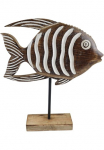 AM Design Ant Design Dekoratyvinė figurėlė &raquo;Fisch i&scaron; Mangoholz ir Metall&laquo; handgefertigte Osterdekoration