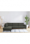 OTTO home Kampinė sofa &raquo;Xander L-Form&laquo; plotis 289 cm Webstoff Soft-Touch Chenille juodos spalvos metalinės kojos
