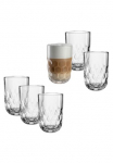 LEONARDO Stiklinė kavai &raquo;GOCCE 380 ml 6er-Set&laquo; 1. Variante su Tropfenrelief
