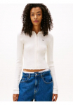 Tommy Jeans Tommy Džinsai Megztinis &raquo;TJW ESSENTIAL ZIPPER HOOD CARDI&laquo; su Zopfstrickmuster ir gobtuvas