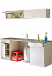 Flex-Well Mehrzweckschrank-Set &raquo;LUCCA 5 dalių Hauswirtschaftsraum Hobbyraum K&uuml;che plotis 210 cm&laquo; rinkinys rinkinys kurį sudaro aus: 2x spintelė 2x Klappenh&auml;ngeschrank + stalvir&scaron;is Stalvir&scaron;is 5 Stk. dalys