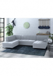 Home affaire Sofa &raquo;Balme moderne Formensprache zeitloses Design U-Form&laquo; ir Pagalvėlė sėdėjimui patogi su miegojimo funkcija