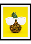 queence Paveikslas &raquo;Alessio&laquo; Ananas | Kunst | Lebensmittel | Obst | Obst paveikslas/nuotrauka HD Premium Poster-Druck ir Holzrahmen