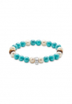 THOMAS SABO Аpyrankė &raquo;Charm Club: Bead-Armband&laquo; su T&uuml;rkis-Imitat arba Jaspis ir Tigerauge - su S&uuml;&szlig;wasserzuchtperle