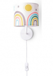 Paco Home Sieninis &scaron;viestuvas &raquo;Tweet 462&laquo; E14 vaikų kambario baldų komplektas Stecker &acirc;&circ;&hellip;18cm Sonne Wolken Žvaigždė kabelis 3m E14