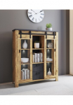 Home affaire Indauja &raquo;York madingas auk&scaron;ta pastatoma spintelė Indauja in Hunton ąžuolas Industrialdesign&laquo; su Scheunentorbeschl&auml;gen & Apothekergriffen i&scaron; metalas 150 cm hoch