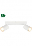 B.K.Licht Lubinis &scaron;viestuvas &raquo;BK_DS1630 EEK A LED lubinis &scaron;viestuvas Schwenkbar Deckenspot&laquo; GU10 1 Stk. Warmwei&szlig; ir 2x GU10 3.000 K 450Lm 2W 155 x 55 x 255 cm Wei&szlig;