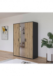 rauch Spinta &raquo;Kleiderschrank spinta Kabykla skalbinių spinta VOYAGER&laquo; in 3 padėties Ausstattungen BASIC/CLASSIC/PREMIUM su modernen Griffen in Graumetallic ir veidrodis