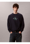 Calvin Klein Jeans Calvin KLEIN Džinsai Sportinio stiliaus megztinis &raquo;LS EU 350TERRY MONOLOGO CN SWTSH&laquo; Mar&scaron;kinėliai apvalia i&scaron;kirpte regular forma
