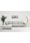 OTTO home Kampinė sofa &raquo;OLAND L-Form B: 289 cm Skandi-Design&laquo; Struktur Flachgewebe Luxus-Microfaser Boucle