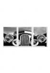 Bruno Banani Paveikslas su grotelės &raquo;Oldtimer - Įrėmintas Digitaldruck - Wandbild&laquo; Autos | Kunst | Schwarz-Wei&szlig; rinkinys 3 vnt. rinkinys 1 Stk. dalys 3x 30x40 cm - Holzrahmen - dekoracija - Wei&szlig;er grotelės - 3 paveikslų serija