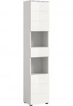 welltime Auk&scaron;ta pastatoma spintelė &raquo;Biel auk&scaron;tis 190 cm 2 durys 1 Schubkasten&laquo; 1 Stk. dalys T&uuml;ranschlag wechselbar moderni Design Vonios spinta spintelė Bad