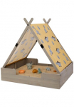 MUDDY BUDDY&reg; Smėlio dėžė &raquo;Dino Lover&laquo; warmgrau Holzschutz vorbehandelt; FSC&reg; - sch&uuml;tzt Wald