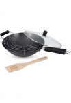 KEN HOM Wok keptuvė &raquo;Excellence&laquo; Stahl rinkinys 3 Stk. dalys Indukcinė