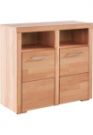 OTTO home Komoda &raquo;Falco89cm breit35 cm tief Fronten Massivholz&laquo; Kernbuche massiv Holzwerkstoff metalas Griffe6F&auml;cher