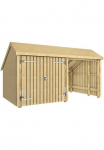 PLUS Sodo namelis &raquo;Multi&laquo; sodo namelis 105 m&sup2; dvigubos durys Dachpappe/Aluleisten/H-F&uuml;&szlig;e