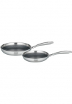 Hanseatic Filtras Keptuvių rinkinys &raquo;&laquo; Nerūdijančio plieno rinkinys 1x keptuvė &Oslash; 24 cm - 16 l 1x keptuvė &Oslash; 28 cm - 24 l 2 Stk. dalys Dreischicht-Material Edelstahl-Wabenstruktur Indukcinė
