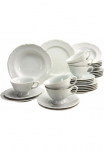 CreaTable Servizas &raquo;Geschirr-Set Maria Theresia&laquo; Service wei&szlig; Klasikinio stiliaus traditionelle forma 30 Teile dėl 6 asmenys