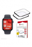 Displex Apsauginis stiklas ekranui &raquo;Smartwatch Glass Unbreakable Protector Full Cover&laquo; dėl Apple Laikrodis SE 40 mm;Apple Laikrodis SE 2 40 mm;Apple Laikrodis SE 3 40 mm Rinkinys 2x Acrylglas Protector Apsauginė plėvelė ekranui Bildschirmschutz kratz ...