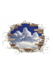 Komar Sienos lipdukai &raquo;Break Out Clouds - Gr&ouml;&szlig;e 100 x 70 cm&laquo; selbstklebend Sienų lipdukai