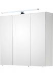 Saphir Spintelė su veidrodžiu &raquo;Quickset 360 Vonios spinta 3 Veidrodinės durys 6 lentyna 75 cm breit&laquo; ir LED ap&scaron;vietimas Dūrų uždarymo sistema Schalter-/Steckdosenkombination