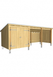 PLUS Sodo namelis &raquo;Nordic Multi&laquo; sodo namelis 14 m&sup2; su dvigubos durys ir Dachpappe/Aluleisten/H-F&uuml;&szlig;e