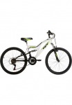 WYLD Vaiki&scaron;kas dviratis &raquo;Kinder-Mountainbike Fully 24'' Zodiac wei&szlig; 18 G&auml;nge RH 38 cm&laquo; 18 Gang Kettenschaltung