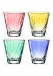 LEONARDO Stiklinių rinkinys &raquo;Trinkglas TWIST 215 ml farbig sortiert 4er-Set&laquo; Stiklinės viskiui sp&uuml;lmaschinengeeignet
