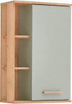 Saphir Pakabinama spintelė &raquo;Quickset Vonios spinta 505 cm plotis su 1 durys ir 2 Glas-Einlegeb&ouml;den&laquo; Badezimmer-H&auml;ngeschrank ir Dūrų uždarymo sistema Holzgriffe