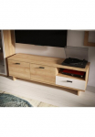 FORTE Spintelė televizoriui &raquo;Chesapeak spintelė televizoriui 2 durys 1 stalčiai metalinės kojos 150 cm breit&laquo; B/H/T 1496/473/413 cm TV-Staliukas 150 cm plotis Metallfu&szlig; 2 durys 1 lovos stalčius offenes Fach