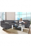 TRENDMANUFAKTUR Kampinė sofa &raquo;Rondo patogi su miegojimo funkcija subtilus porankiais Bestseller&laquo; L-Form wahlw.mit spyruoklės F&uuml;&szlig;e chromfarben Unser Dauertiefpreis