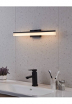 EGLO Sieninis &scaron;viestuvas &raquo;PALMITAL sieninė lempa Alu Stahl ir plastikas Spiegellampe Bad Lampe&laquo; LED-Modul 1 Stk. Warmwei&szlig; Sieninis &scaron;viestuvas - L595 x H8 x AL65 cm - juoda spalva - 1X11W ir