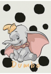 Komar Paveikslas &raquo;Dumbo Dots&laquo; Disney 1 Stk. dalys paveikslas zur dekoracija im vaikų kambario baldų komplektas - be grotelės