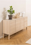 ACTONA GROUP Pailga indauja &raquo;Linley Indauja Lamellenfront&laquo; gerillte priekis Eiche furniert 4 durys 4 E-b&ouml;den B: 180 cm