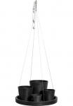 ECOPOTS Blumentopfuntersetzer &raquo;HANGING SAUCER Dark Grey&laquo; BxTxH: 36x36x3 cm