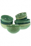 CreaTable Dubenėlis &raquo;Nature Collection Bowl rinkinys 12-tlg&laquo; 12 Stk. i&scaron; Steinzeug Handwerklicher stilius vintažinio stiliaus