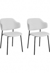 SalesFever Kėdė &raquo;Komfortabler valgomojo kambario kėdė su Stil&laquo; (Set) 2 Stk.2er Rinkinys: Design-Gestell su ausgestellten porankiais