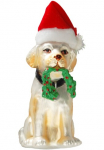 Krebs Glas Lauscha Krebs I&scaron; stiklo Lauscha Eglutės žaisliukai &raquo;CBK01002 Weihnachtsdeko Christbaumschmuck&laquo; Hund su Weihnachtsm&uuml;tze i&scaron; I&scaron; stiklo