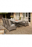 Siena Garden Garten-Essgruppe &raquo;Corido&laquo; 6 Sessel: 72x61x109 cm stalas Sincro: 200/260x100x77 cminkl. atrama 7 Stk. dalys Aliumininis kočėlas i&scaron;skleidžiamas tinka dėl 6 iki 8 asmenys