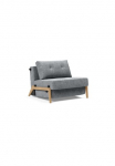 INNOVATION LIVING &trade; Fotelis &raquo;CUBED Fotelis-lova F&uuml;&szlig;e Eiche plotis 98cm hoher Sitzkomfort&laquo;