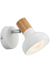 REALITY Leuchten REALITY Ap&scaron;vietimas Lubinis &scaron;viestuvas &raquo;LATIKA Strahler 1-flammig exkl 1x E14 max 10W &scaron;viestuvas Wandspot&laquo; E14 1 Stk. warmwei&szlig; - kaltwei&szlig; schwenkbarer Strahler metalas ir Holzoptik Lackierung &scaron;viestuvas lemputė