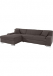 DOMO collection Kampinė sofa &raquo;Bero elegant ir zeitlos Plok&scaron;čias porankiais plotis 268cm L-Form&laquo; kietas Sitzkomfort patogi su miegojimo funkcija